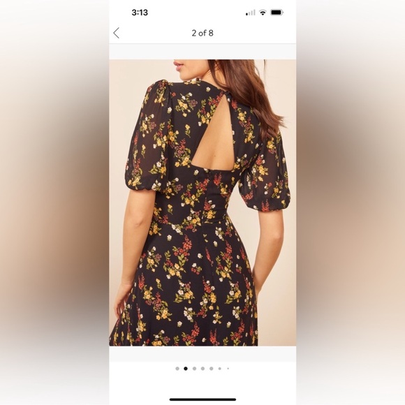 Reformation Vionette Midi Dress in Wildflower - Picture 3 of 8